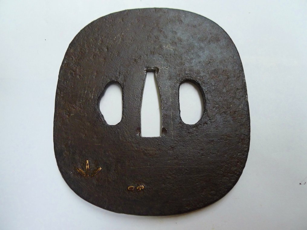 美丽的金镶嵌花叶图案大护手 - 日本 - Mid Edo period #1.0