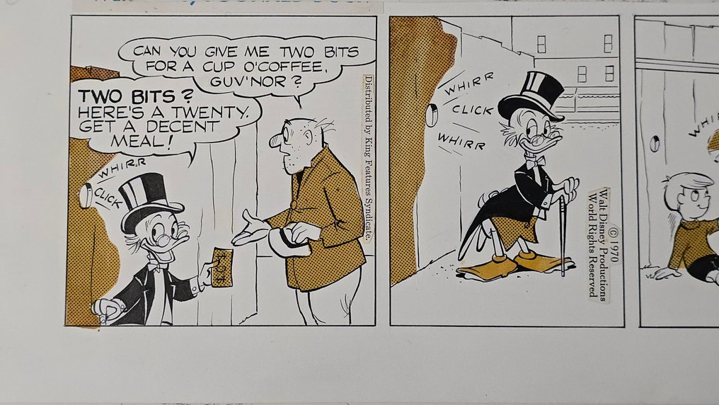 Grundeen, Frank - Signed Carl Barks - 1 Original page - Scrooge McDuck - Daily Comic Strip #1.0