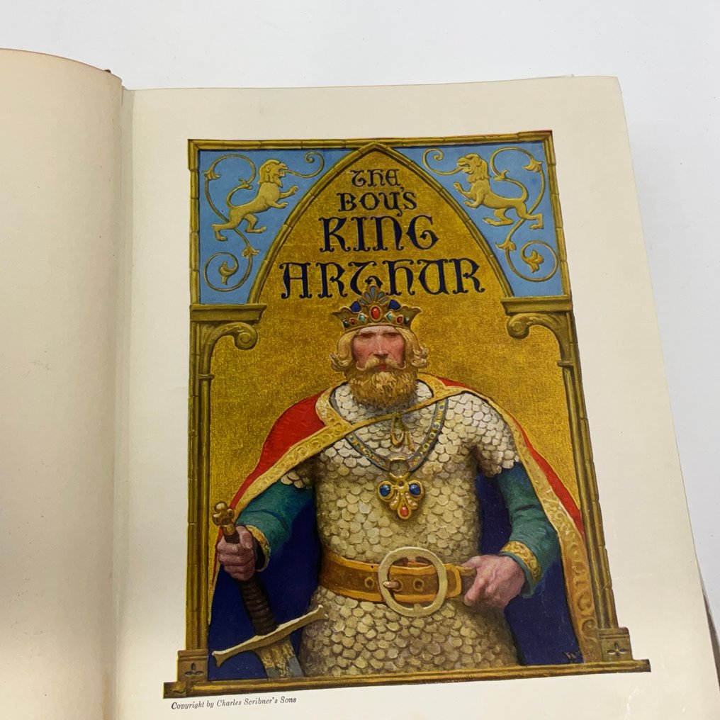 Sidney Lanier / N.C. Wyeth (ill) - The Boy's King Arthur (in rare dustwrapper) - 1926 #3.2