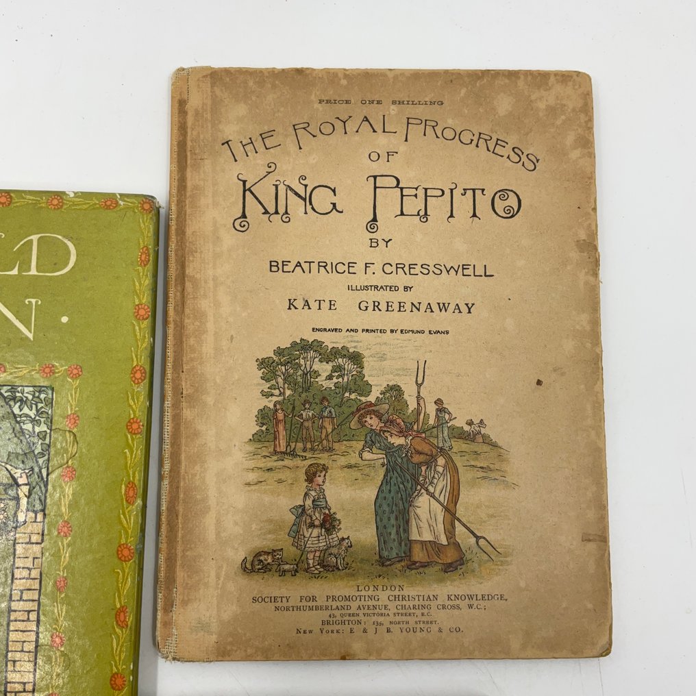 Kate Greenaway - Rare printing block and two illustrated Kate Greenaway first edition children's books - 1889 #2.1