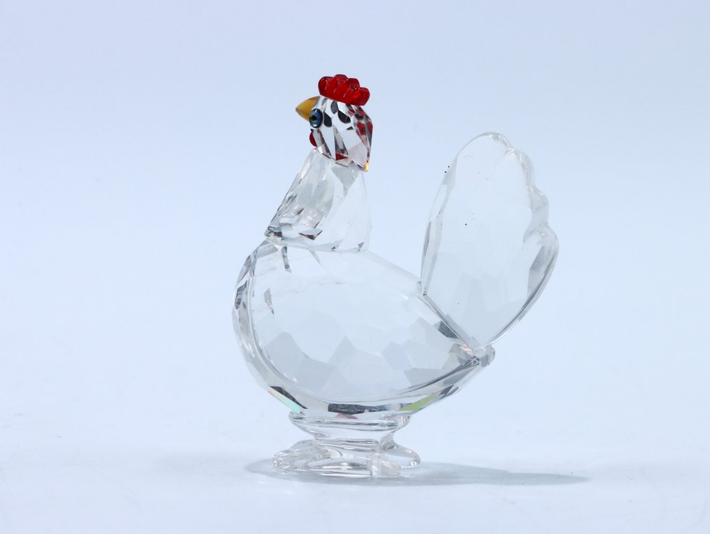 Figure - Swarovski - Hen rode kam (Boxed + certificate) - Crystal #3.2