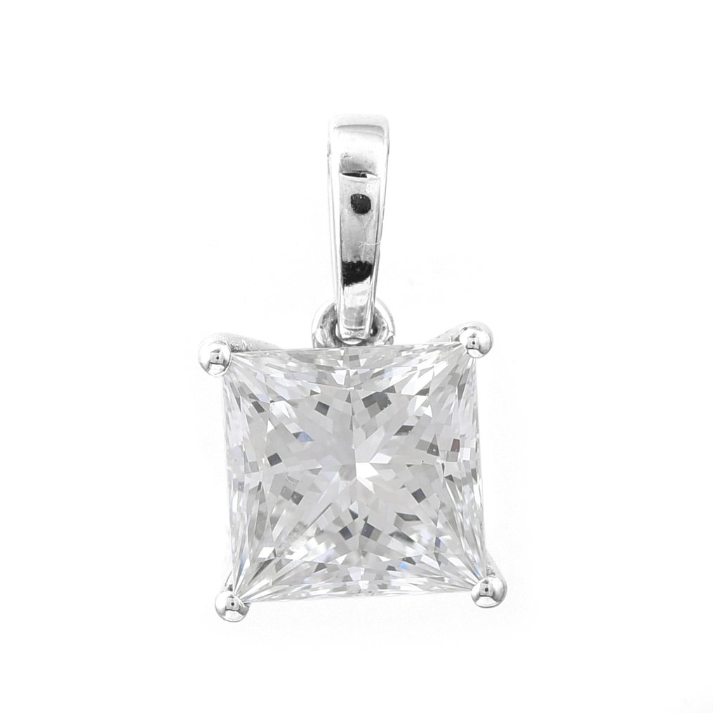 No reserve price - Pendant - 14 kt. White gold -  2.05ct. tw. Diamond (Lab-grown) - Diamond #1.0