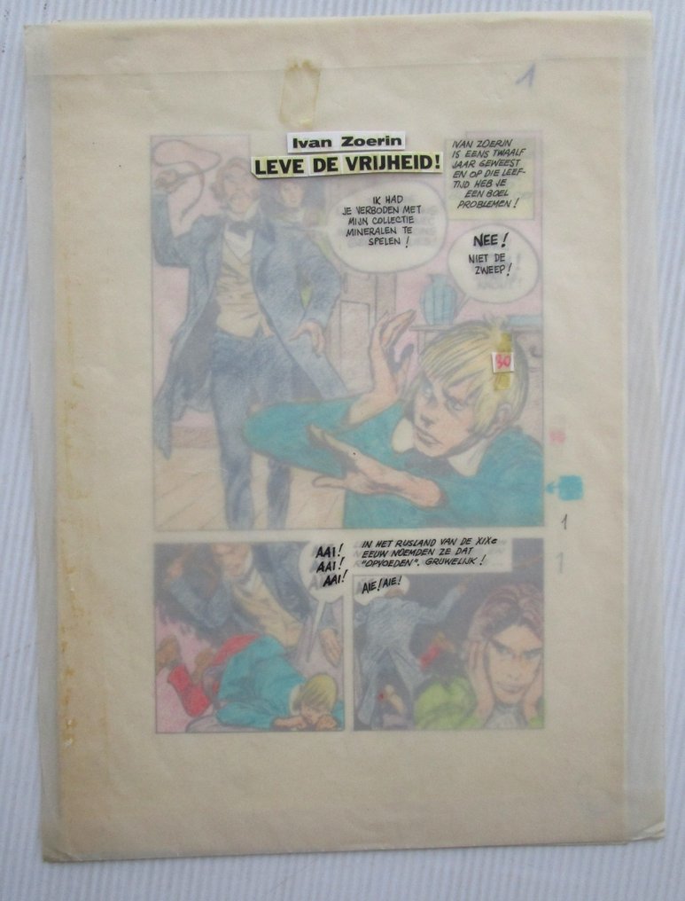 René Follet - 1 Original page - Ivan Zoerin, / Ivan Zourine - Sa première fugue / Leve de Vrijheid (p.1) - 1974 #3.2