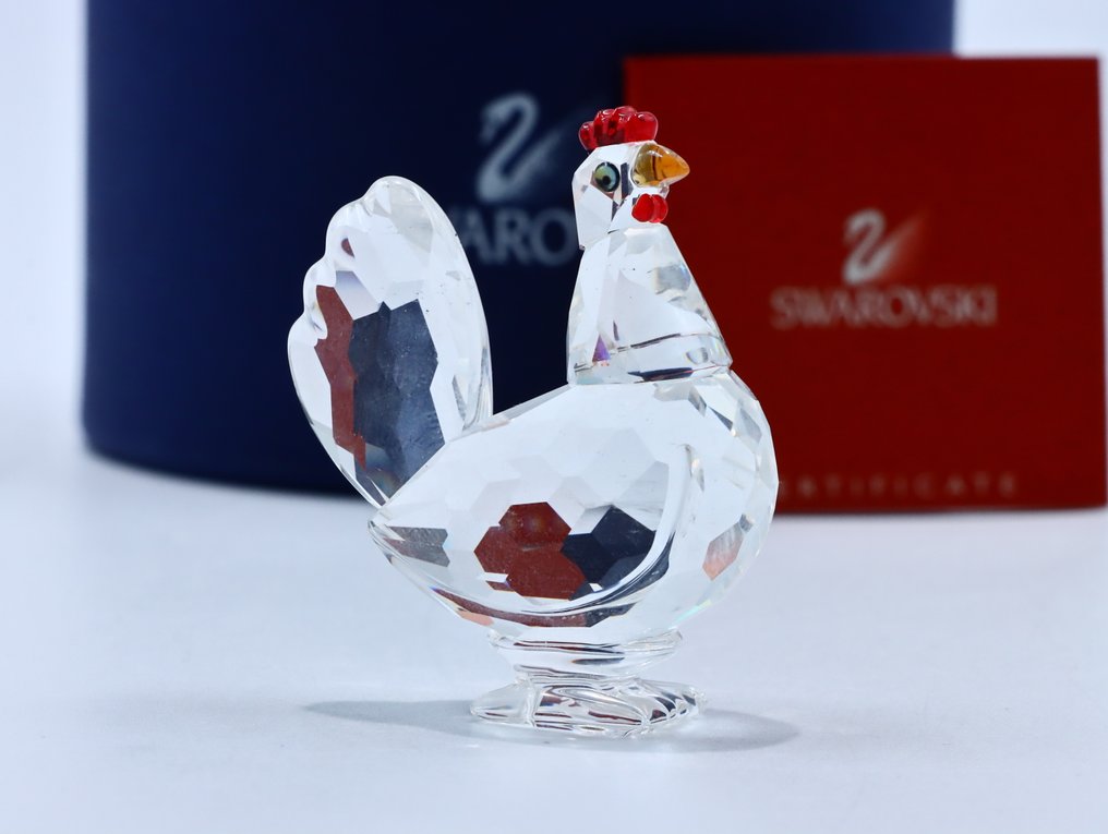 Figure - Swarovski - Hen rode kam (Boxed + certificate) - Crystal #1.0