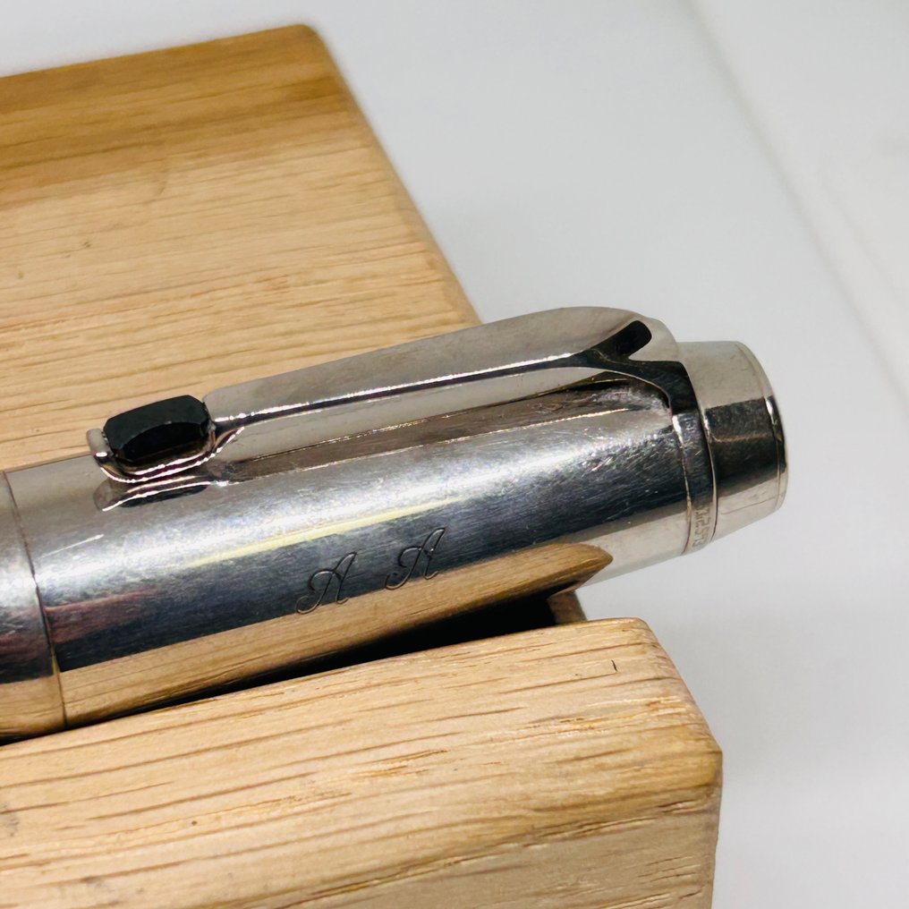 Montblanc - Montblanc Boheme Doue Black Checkered Chequer Pattern Onyx Gemstone - Στυλό διαρκείας #4.3