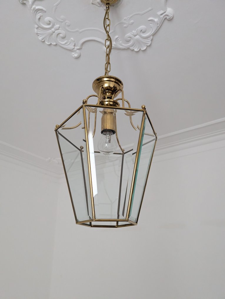 Lampada a sospensione - Ottone - Cristallo molato #1.0