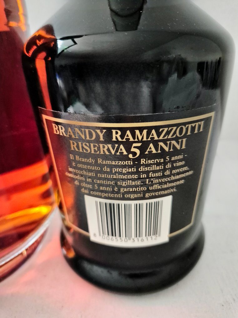 Ramazzotti - Brandy Riserva 5yo + Magnum 5yo - b. 1980s - 1.5 Litres, 70cl - 2 bottles #2.1