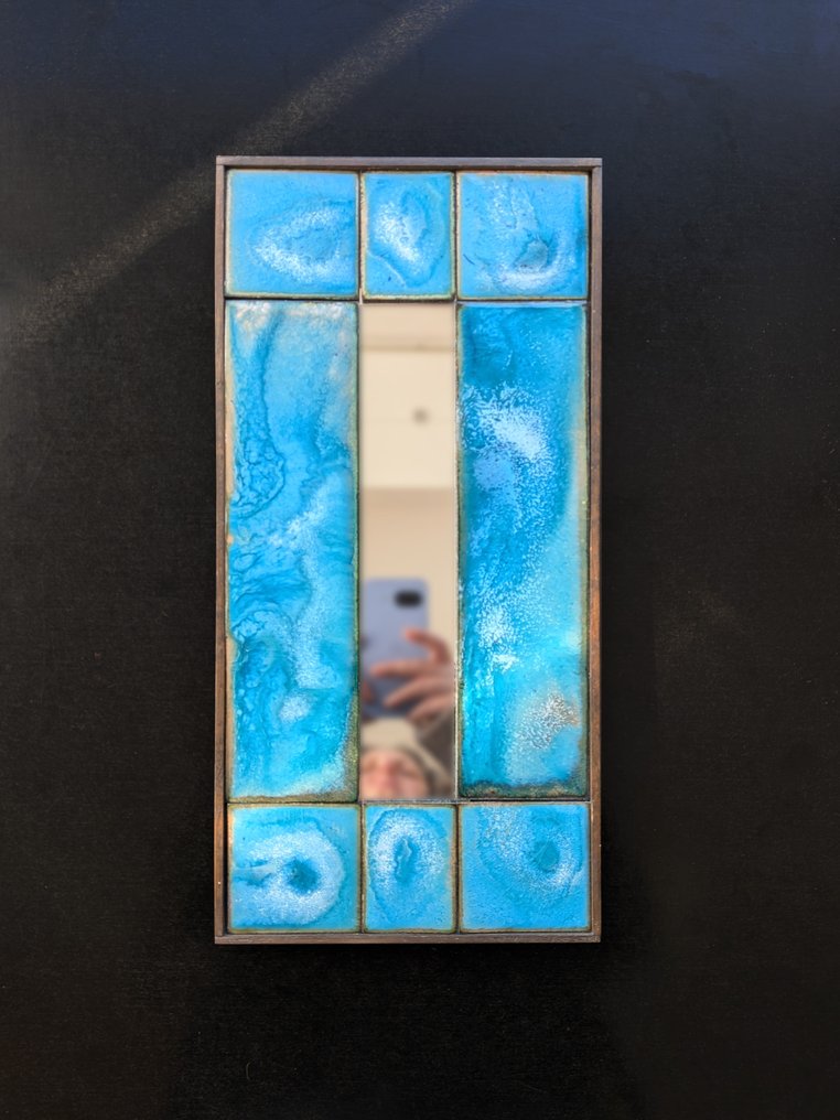 Margarete Weidling-Roehse - 镜子  -  - 一面配备八个搪瓷铜板的镜子 #1.0