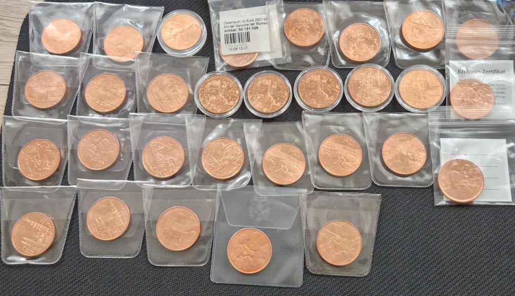 Austria. 10 Euro 2012/2021 (30 coins) #1.0