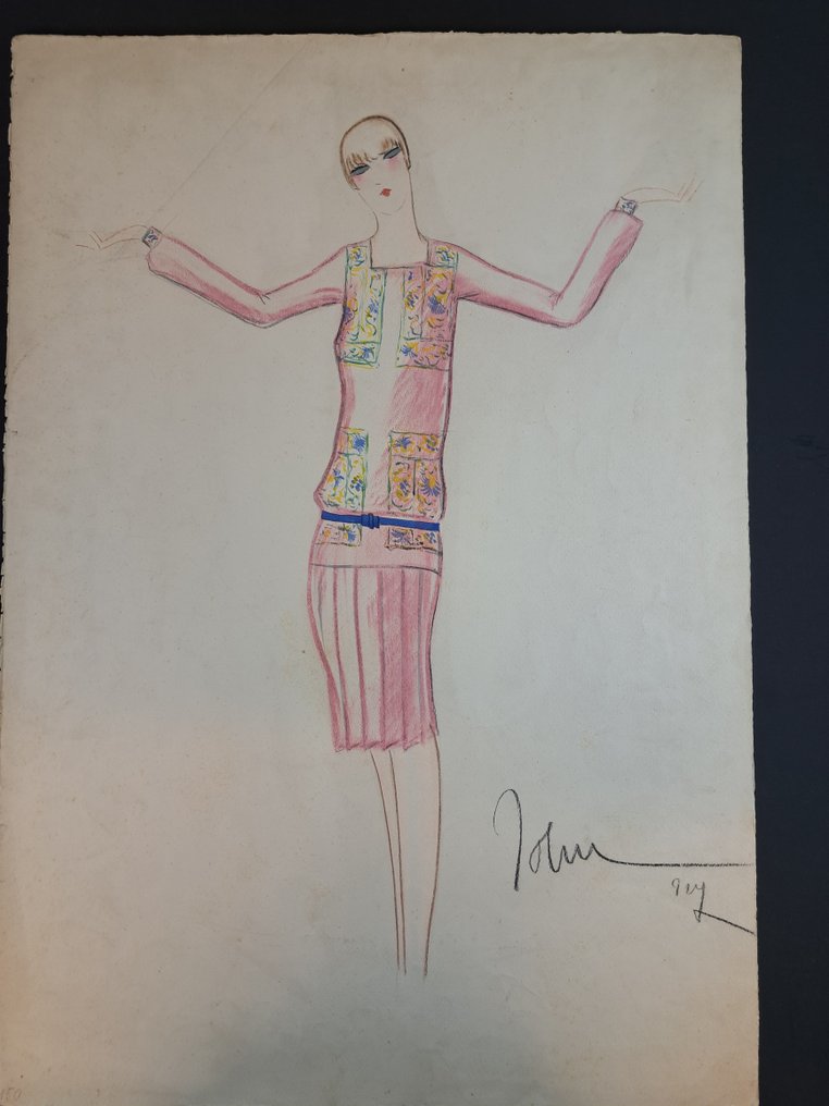 Guida, John - 1 Original colour drawing - Abito Per Chanel #1.0