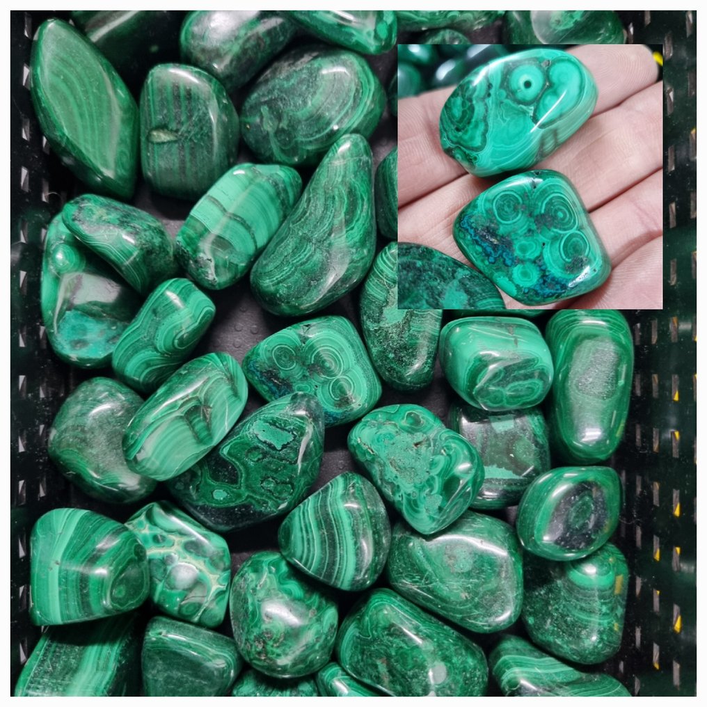 Calitate triplu A de malachit Lustruit- 1 kg - (1) #1.0