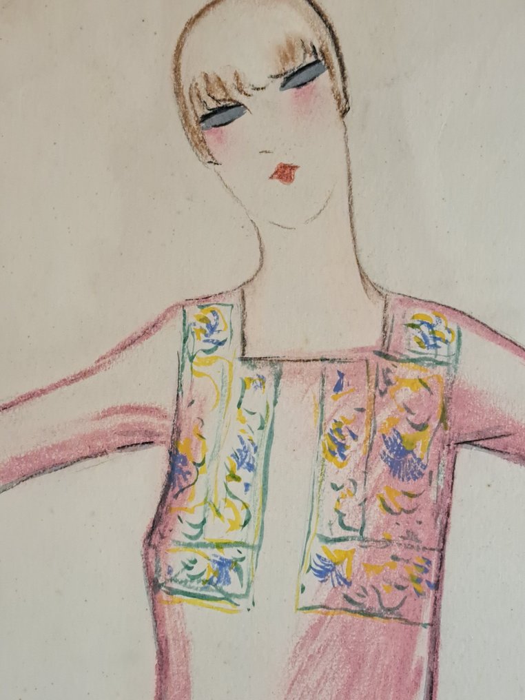 Guida, John - 1 Original colour drawing - Abito Per Chanel #1.0