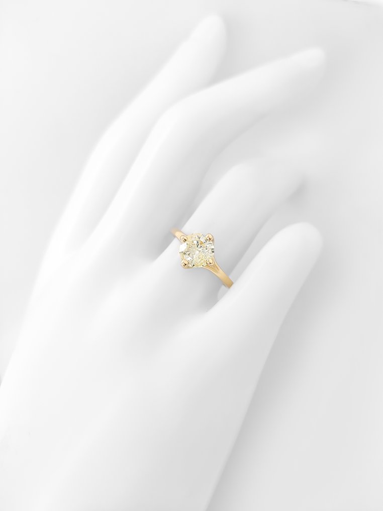 χωρίς τιμή ασφαλείας - Δαχτυλίδι - 14 καράτια Κίτρινο χρυσό -  1.20ct. tw. Διαμάντι (Φυσικού χρώματος) - Πιστοποιητικό IGI #4.3