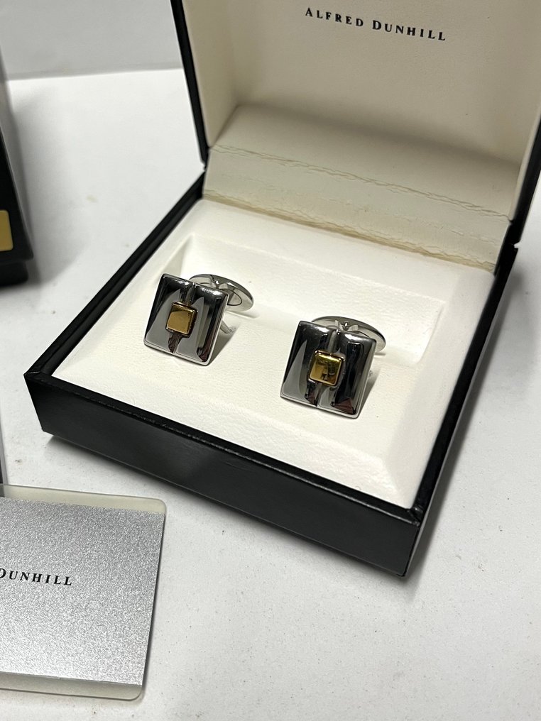 Alfred Dunhill - 18 carats - Acier, Or jaune - Boutons de manchette #1.0