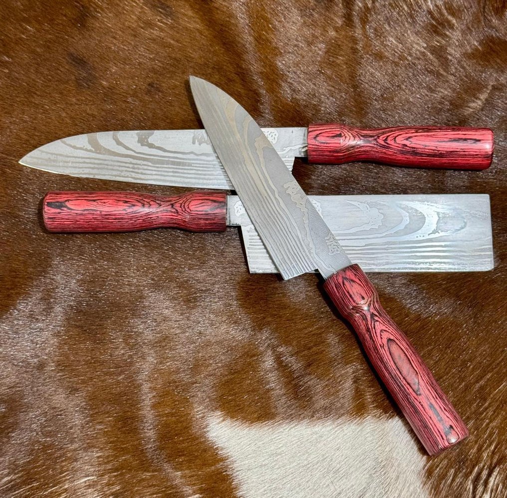 廚刀 - 厨房和烧烤套装(0022) - VG 10钢,少钢和异国木柄 - 日本 - 厨房与烧烤套装 #3.2