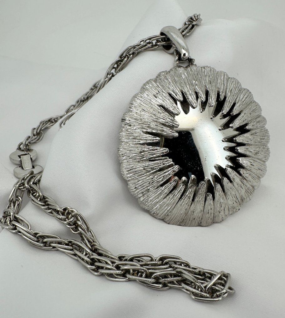 Monet - 冬季 « Sunburst » – 铑镀层 – 1960年代–70年代 - 頸鏈 #1.0