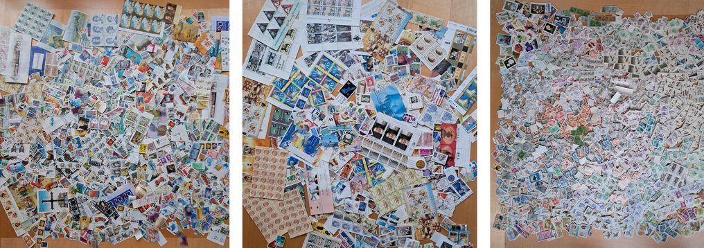 世界  - 欧洲大批偏离——数千枚邮票 #1.0