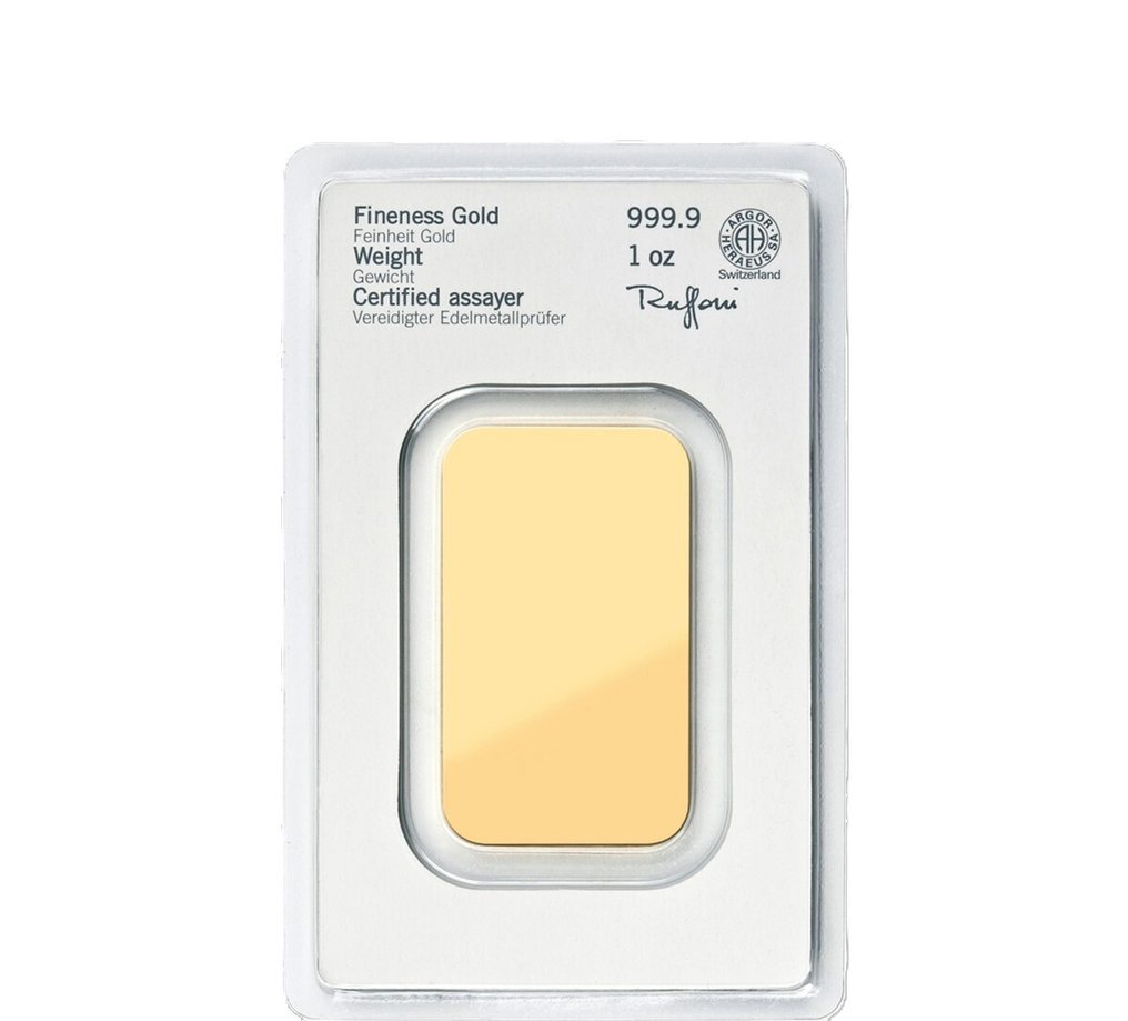 1 Troy Ounce - Gold .999 - Heraeus - Sealed & with certificate #1.0