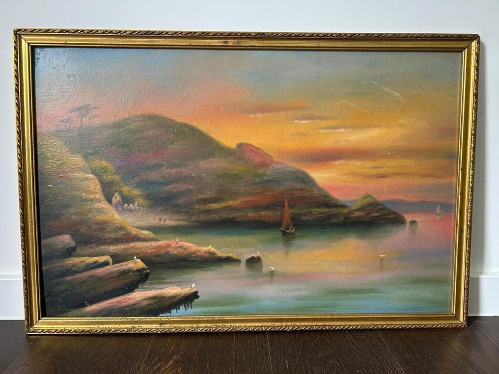 William Pitman (XIX-XX) - Coastal Sunset #1.0