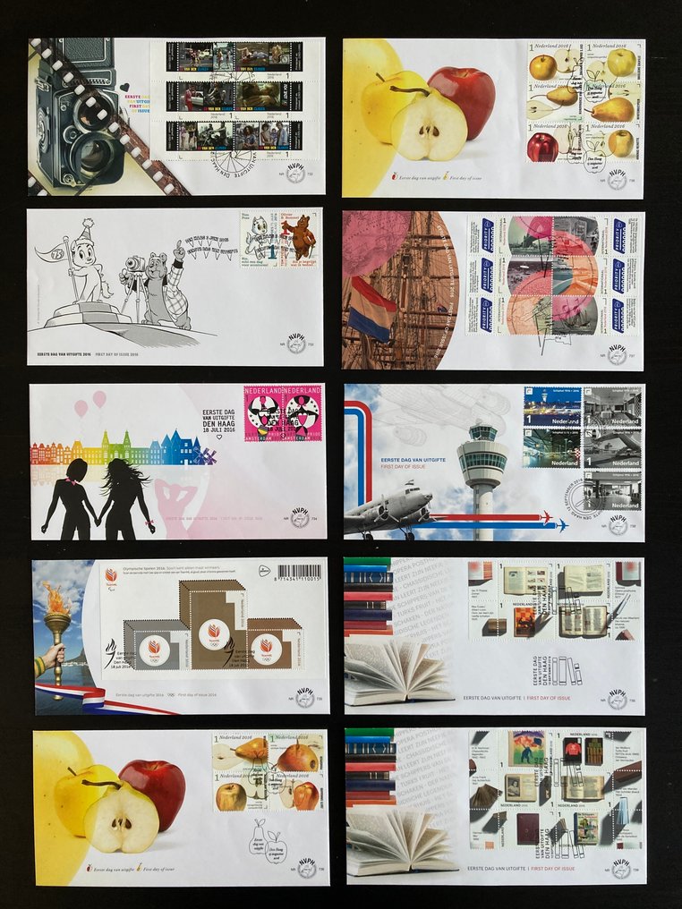 Netherlands 2016 - FDC - 2016 edition complete - NVPH E726 / E743 #2.1