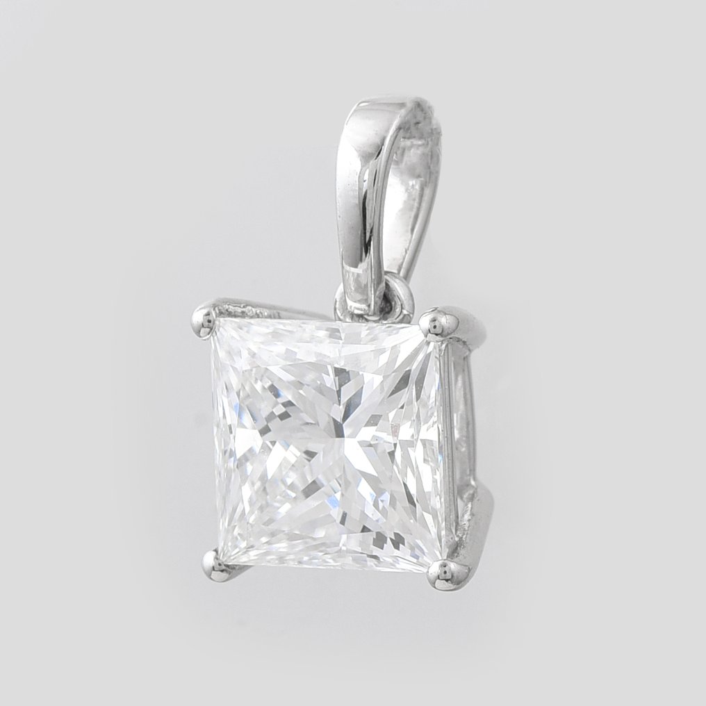 No reserve price - Pendant - 14 kt. White gold -  2.05ct. tw. Diamond (Lab-grown) - Diamond #1.0