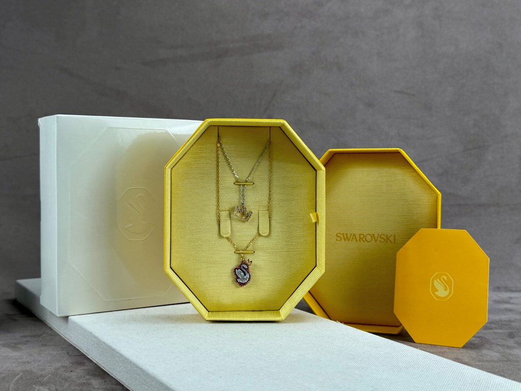 Swarovski - Figurine - Pair necklace Gema Mixed (2) - Crystal #2.1