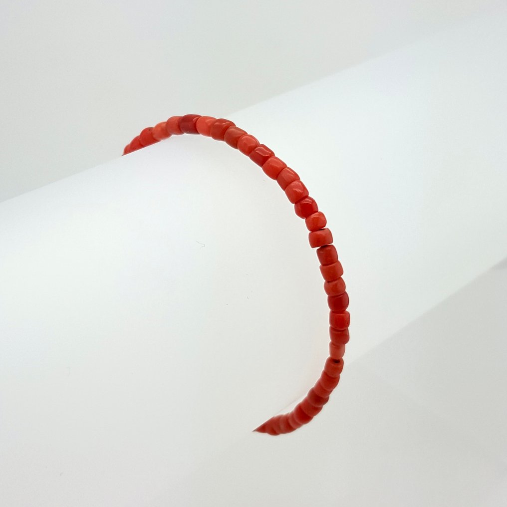 χωρίς τιμή ασφαλείας - Βραχιόλι - 14 καράτια Κίτρινο χρυσό Κοράλλι αίματος #3.2