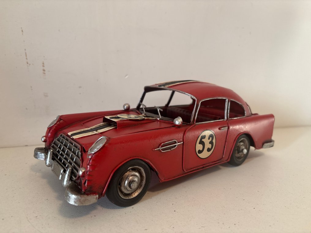 雕刻, Oldtimer raceauto - 10 cm - 金屬 #1.0