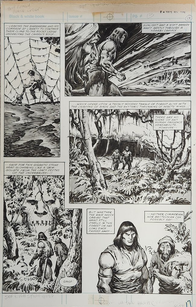 John Buscema et Ernie Chan - 1 Original page - Conan the Barbarian - Savage Sword Of Conan #72 page 22 Marvel Comics 1982 - 1982 #1.0
