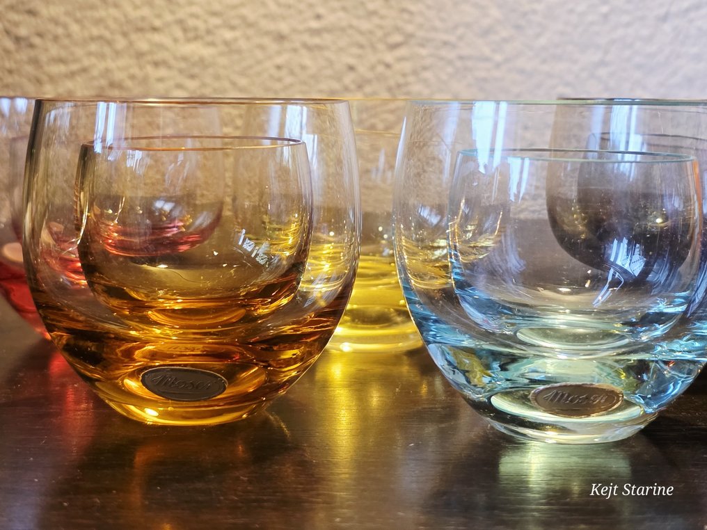 Rudolf Eschler - 水杯 - 水晶 - 10个复古水晶玻璃杯 #4.3