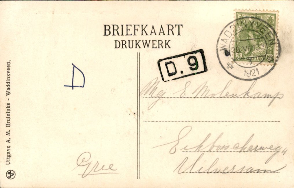 Ολλανδία - Waddinxveen Waddinsveen - Καρτ-ποστάλ (86) - 1900-1960 #3.2