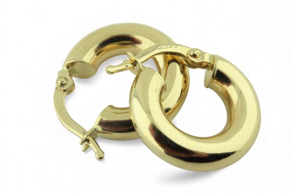 Boucles d'oreilles cerceau - 18 carats Or jaune #1.0