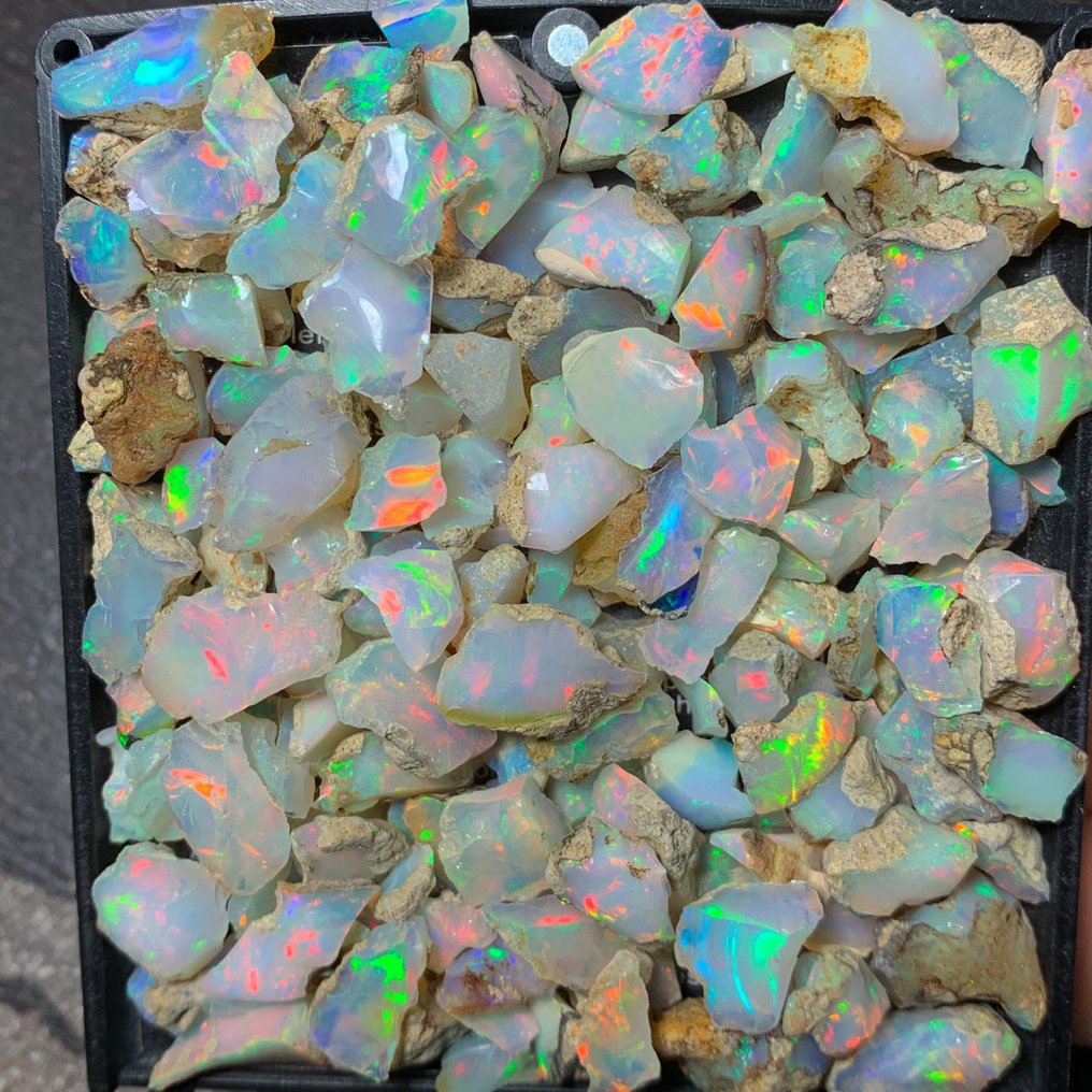 原石埃塞俄比亚蛋白石批次 - 230克拉 视频 粗糙 - 高度: 12 mm - 闊度: 10 mm- 46 g #4.3