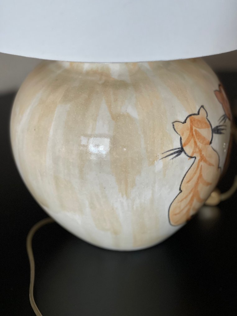 Hubert Olivier - Lamp - Ceramic - Three cats #2.1