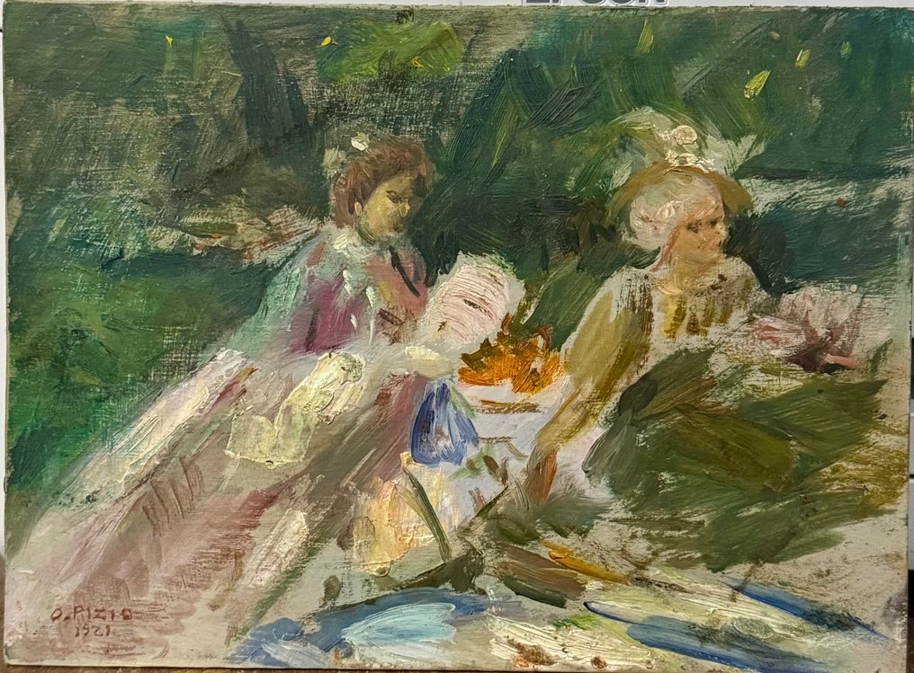 Oreste Pizio (1879-1938), Attributed to - In Giardino #3.2