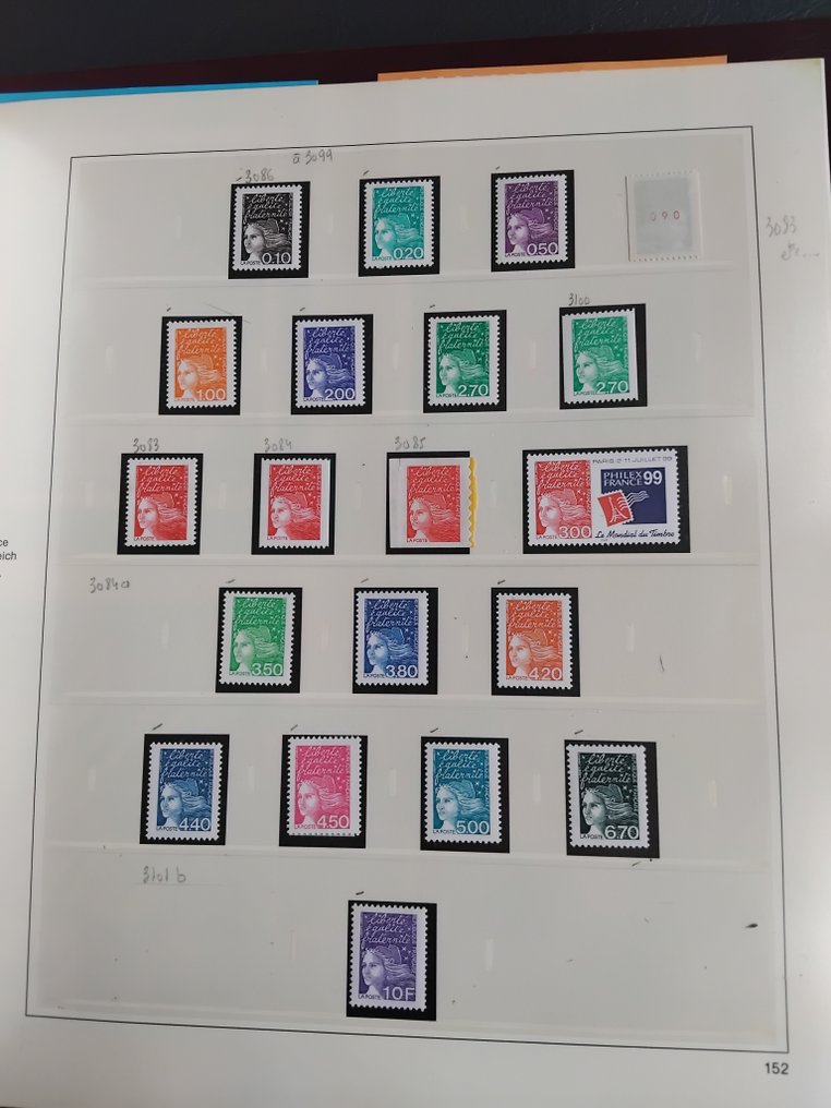 法國 1993/1997 - 全新系列，无铰链，装在安全相册中 + Tp 服务，预封装 - PA, Autoadhésifs  +, Blocs , Carnets   // Cote Y&T + Valeur faciale >250 €  + Accessoire // Voir #3.2