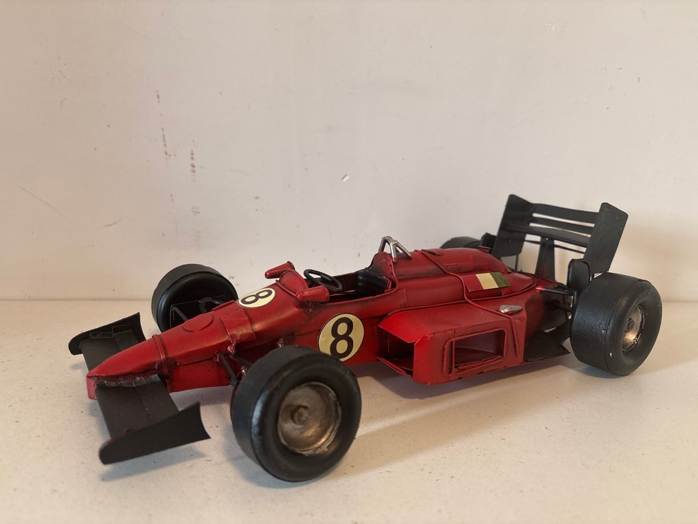雕刻, Oldtimer raceauto - 9.5 cm - 金屬 #1.0