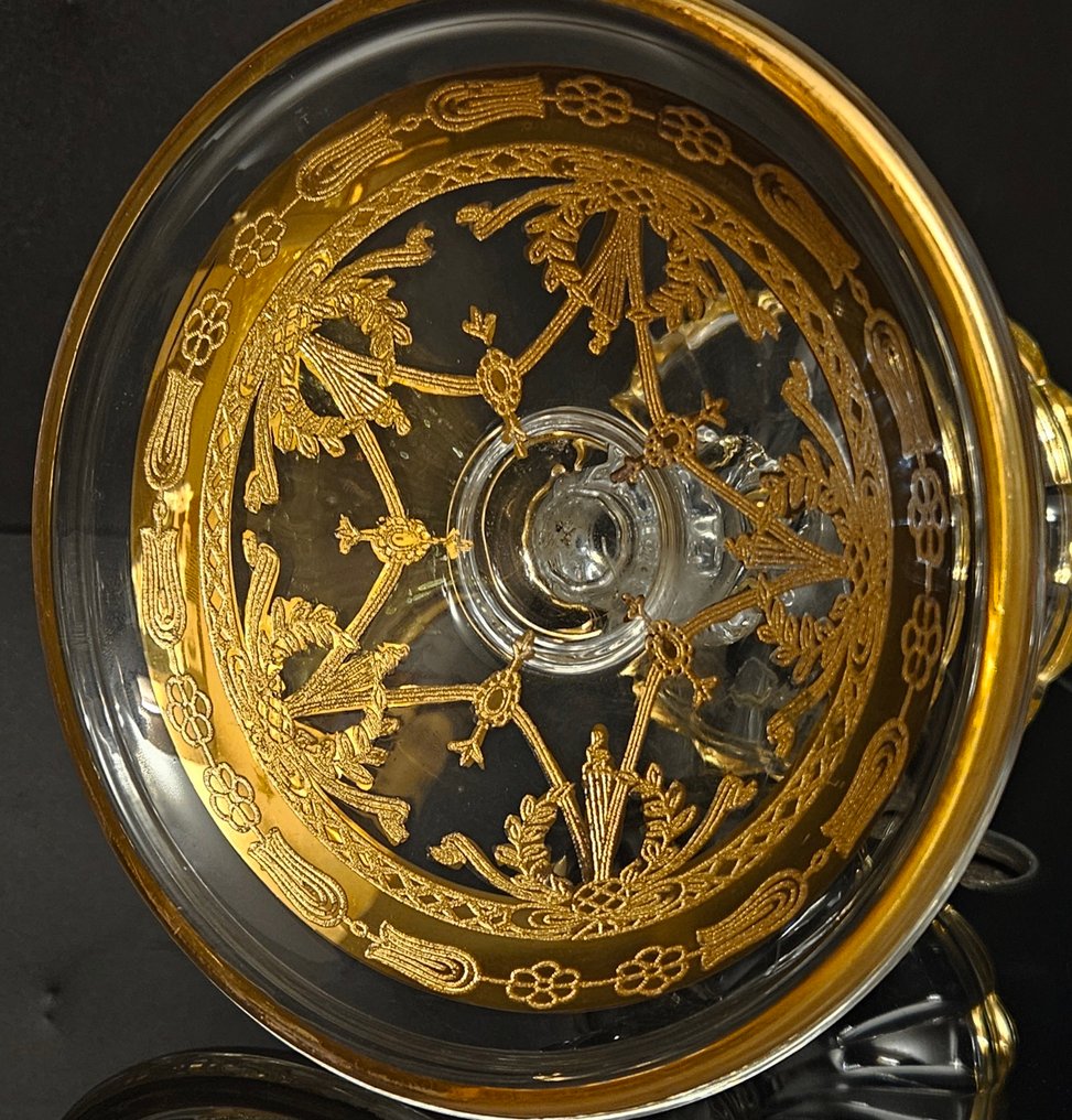 ISMIE LUX - Σετ ζαχαροπλαστικής/κέικ - Πολυτελής πιατέλα για κέικ από κρύσταλλο Murano. - Κρύσταλλο #1.0