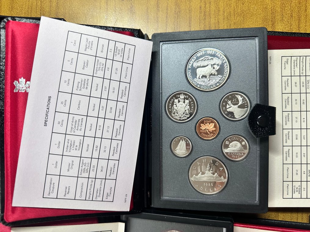 加拿大. Set Lotto di 6 set di monete anni dal 1980 al 1985 #2.1