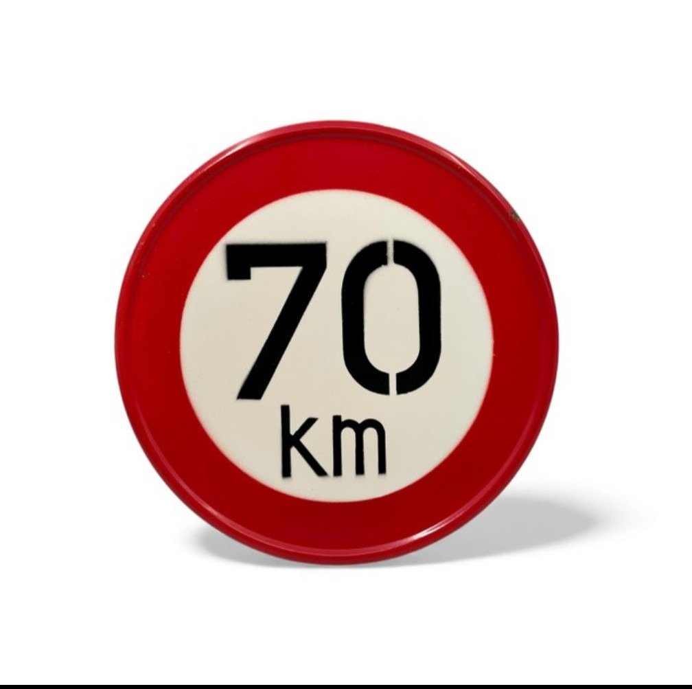 Forgalmi tábla 70 km/h - Közlekedési táblák - Fém #1.0