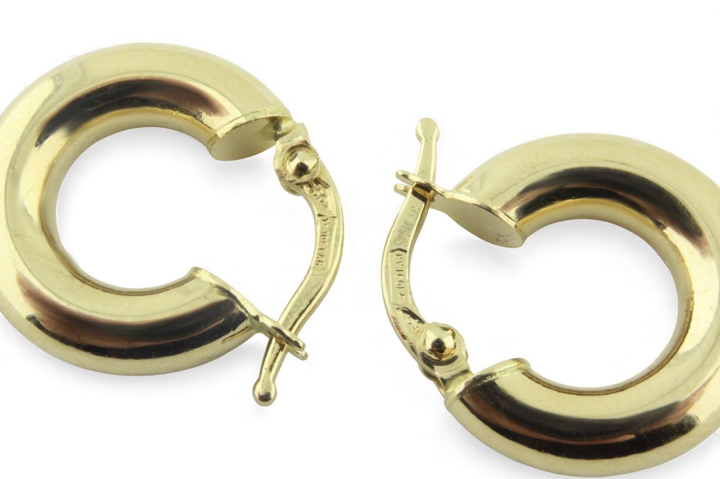 Boucles d'oreilles cerceau - 18 carats Or jaune #3.2