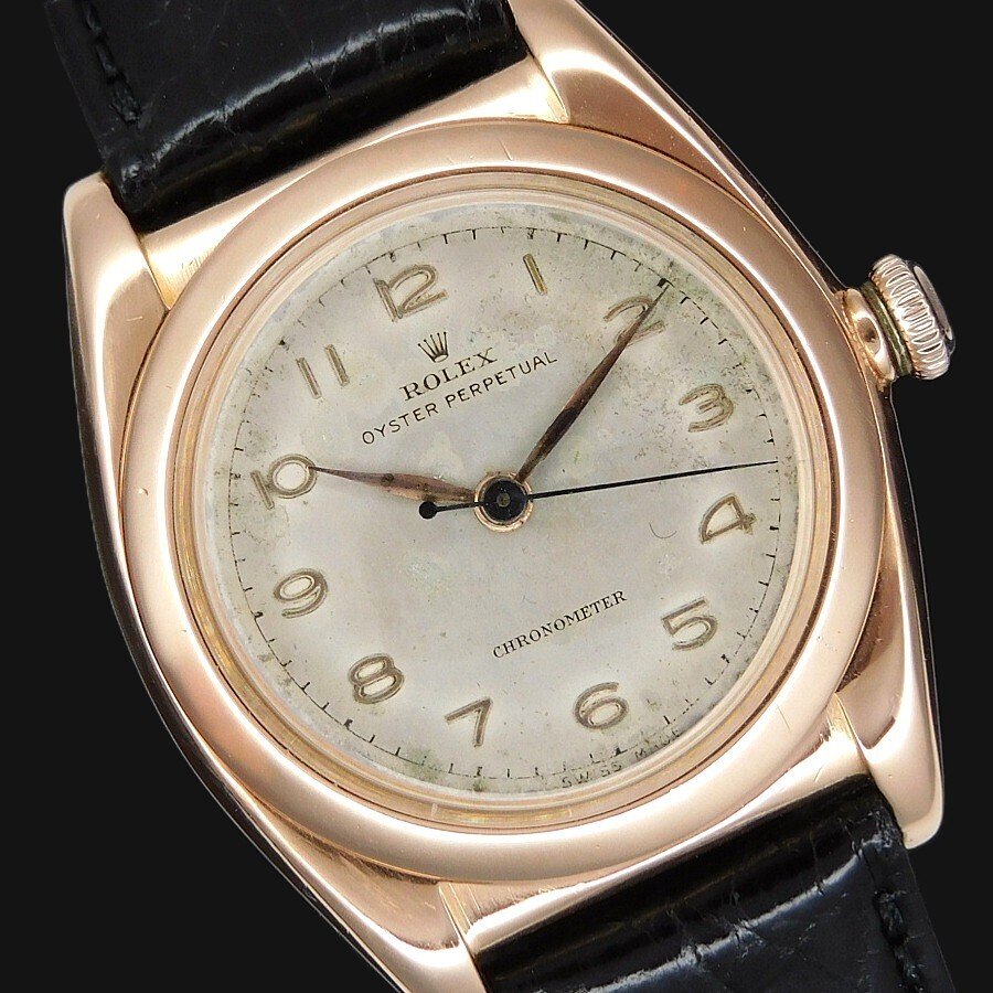 Rolex - Oyster Perpetual Bubbleback - 3131 14k Rose gold case,hand,hour-makers - Άνδρες - 1946 #1.0
