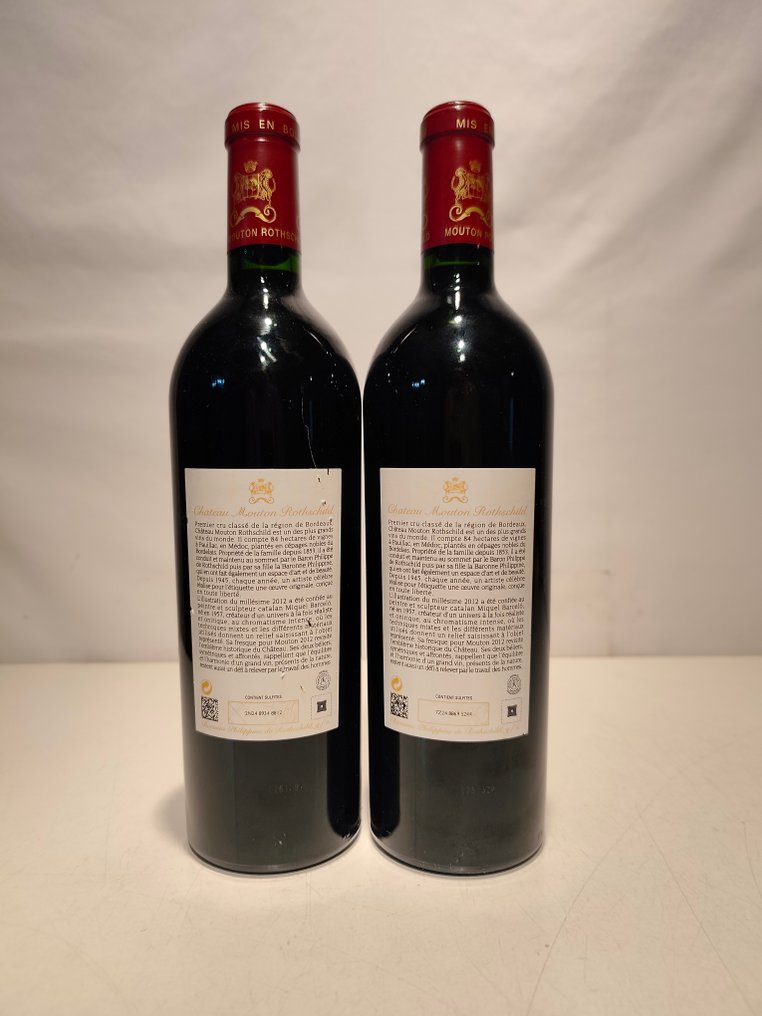 2012 Château Mouton Rothschild - Pauillac 1er Grand Cru Classé - 2 Botellas (0,75 L) #2.1