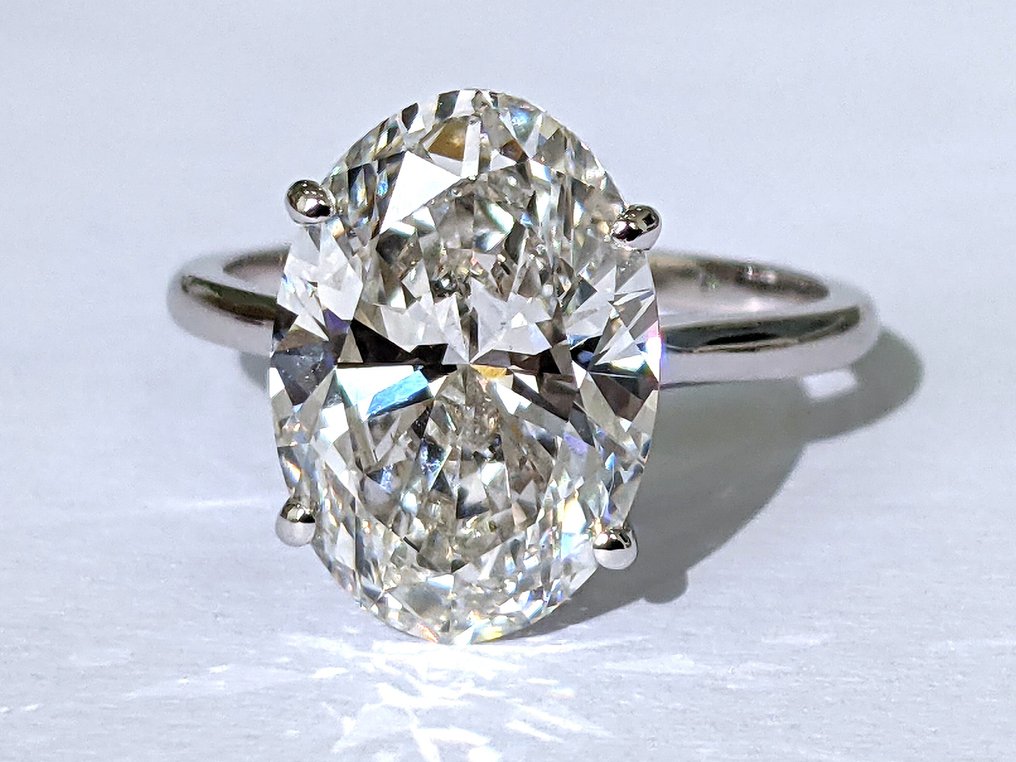 沒有保留價 - 訂婚戒指 - 18 克拉 白金 - 9.69ct. tw. 鉆石 (實驗室培育) - F VVS2 IGI #1.0