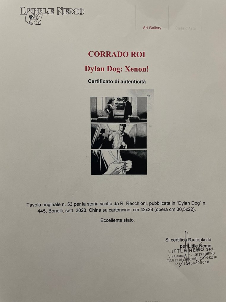 Roi, Corrado - 1 Original page - Dylan Dog - Xenon! - 2023 #3.2