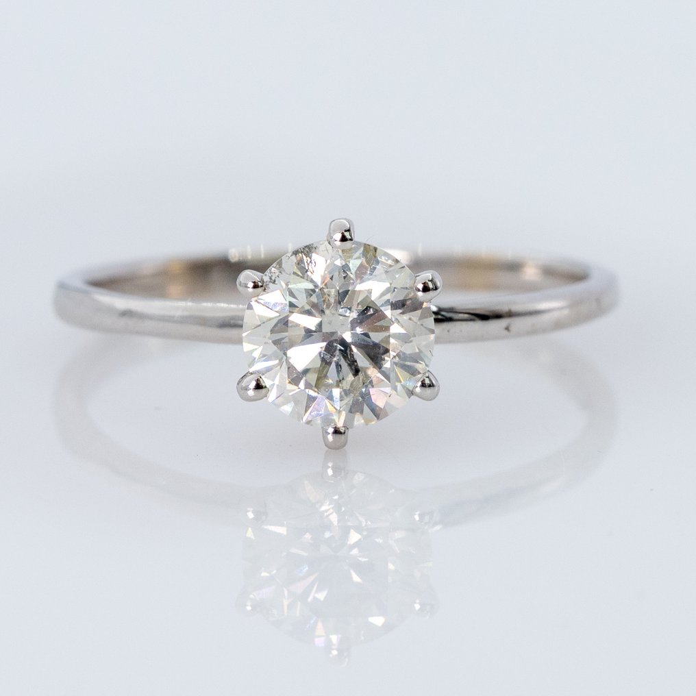 沒有保留價 - 戒指 - 18 克拉 白金 - 1.00ct. tw. 鉆石 (天然) - GWLab #1.0