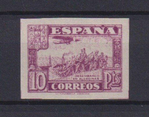 Ισπανία 1936 - Junta de Defensa 10 πεσέτες - σφάλμα χρώματος. - Edifil ….813ccbs #1.0