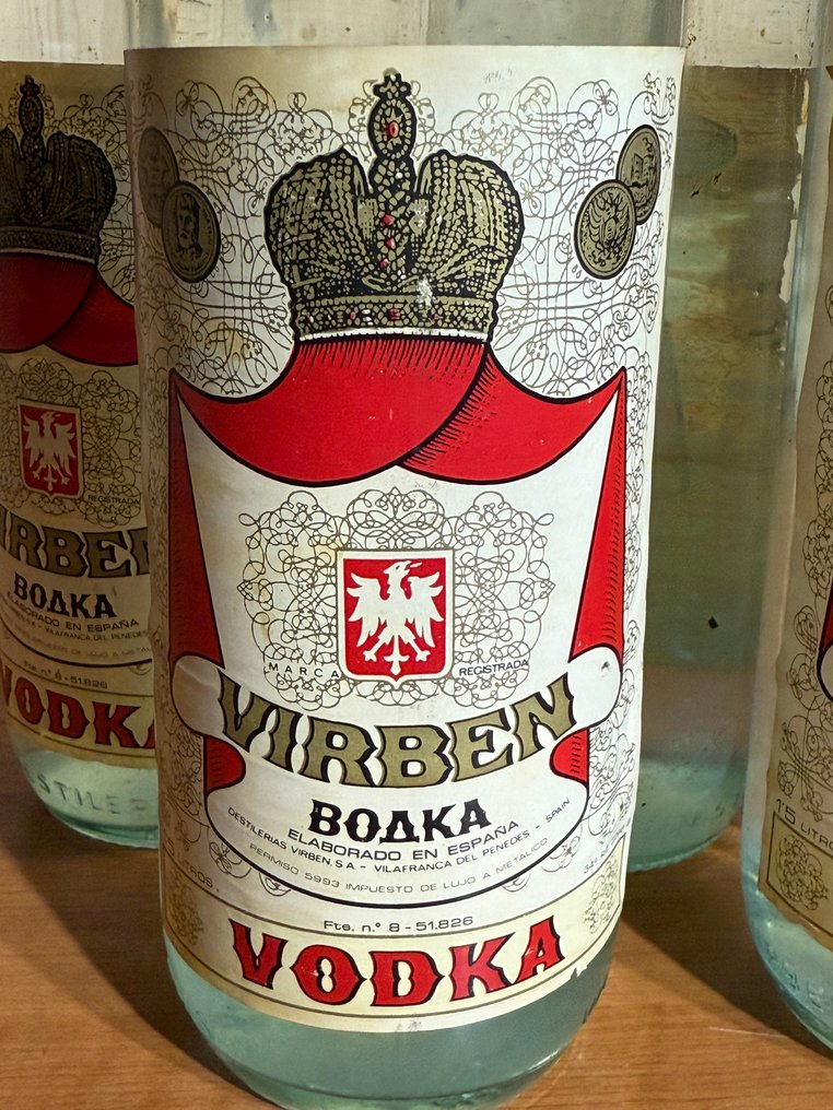 Virben - Vodka - b. 1970s - 1.5 Litres - 4 bottles #4.3