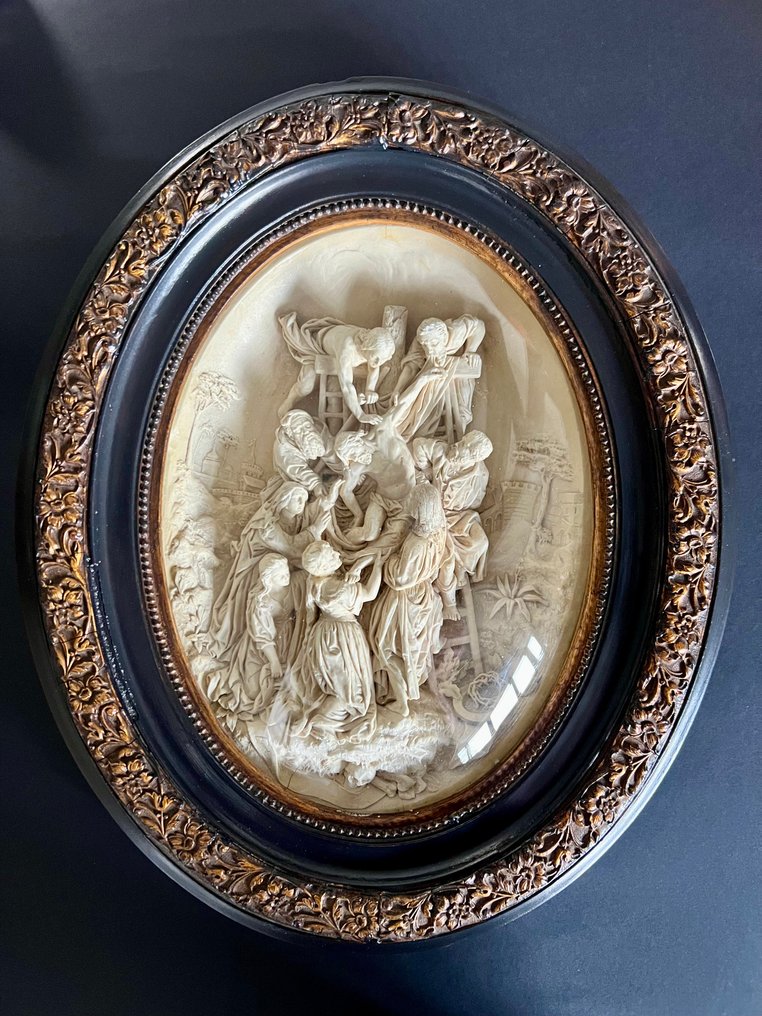 Casier - Relieff, La Déposition du Christ - 40 cm - Full som en alke. #1.0