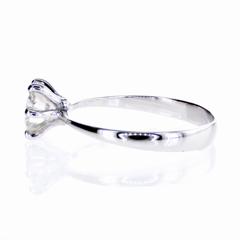 沒有保留價 - 訂婚戒指 - 14 克拉 白金 -  1.01ct. tw. 鉆石 (天然) #4.3